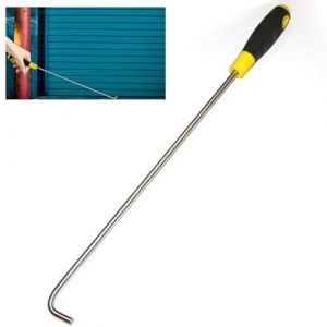 Crochet Leve Plaque Acier Inoxydable Crochet de Porte de Volet Roulant avec Poign&eacute;e en Caoutchouc, Outil de Traction de Couvercle de Trou D'homme, Maison Jardin Extracteur de Grille de Drainage(70cm ( (Liu Hairui's shop, neuf)