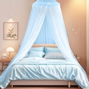 Moustiquaire de Lit,Moustiquaire Ciel de Lit pour Simple & Double, 0.6x2.5x10.5M moustiquaire lit pour Adulte Fille Bebe Enfant, Protection fiable Contre Les Insectes et baldaqui (LISAYANG LTD, neuf)