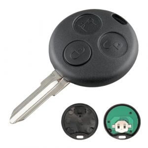 Heart Horse 3 Bouton Smart Coque Clé de Voiture Télécommande pour Smart 450 Fortwo Forfour City Coupe Roadster 433Mhz Clé à Distance de Voiture avec Puce et Batterie et Lame (OEM:PCF7941) (YYGS_AMZgb, neuf)