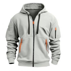 V&ecirc;tements Homme Hiver Matelass&eacute;e Cyclisme Mao Bomber Cadeau Polaire Zipp&eacute;e Capuche Cyberpunk Bombers Zipp&eacute; Enfant D'Int&eacute;rieur Cargo Veste Militaire Homme Gris Clair XXL (TOFOTL✈8-21 Jours Arrivent, neuf)