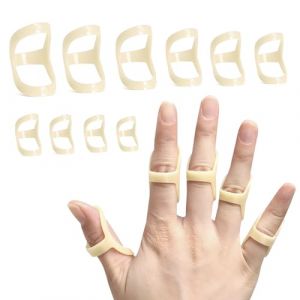 Jinzhenhong 10 Pi&egrave;ces Attelle de Doigt Ovale, Support de Doigt pour Attelle de Doigt, 10 tailles Attelle de Redresseur de Doigt Support d'Orth&egrave;se Portable pour la Raideur des Doigts, Protection (10) (JINZHENHONG, neuf)