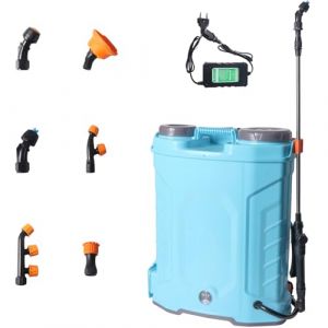 Juanya Pulv&eacute;risateur &agrave; Dos &Eacute;lectrique 16L avec Batterie, Pulv&eacute;risateur de Jardin &Eacute;lectrique avec 6 Buses de Brumisation R&eacute;glables, Pulv&eacute;risateur Rechargeable pour Arrosage et Nettoyage de Pelouse (JuanYa, neuf)