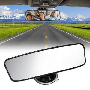 WEFHEF Rétroviseur Intérieur 200x60 mm, Rétroviseurs Voiture à Ventouse, Rétroviseur Conduite Accompagnée Rotation à 360°, Miroir Rétroviseur Intérieur Amovible, pour SUV Fourgonnettes Camions (Vectorspar, neuf)