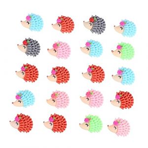 Gadpiparty 2 Ensembles Accessoires En R&eacute;sine Pour H&eacute;risson Embellissements Artisanaux Pour Accessoires De Coiffure Breloques En Forme De H&eacute;risson Embellissements En Forme De 20 pi&egrave;ces * 2 (Curve Line, neuf)