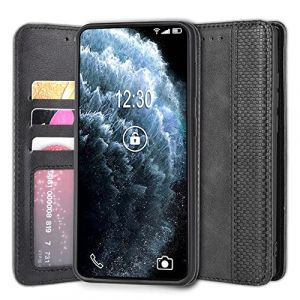 Sinyunron Coque ONEPLUS 5T Étui à Rabat en Cuir,Pochette de Portefeuille Cover OnePlus 5T Coque Antichoc,Flip Case OnePlus 5T Housse en Cuir Couverture(Noir) (Jamitai, neuf)