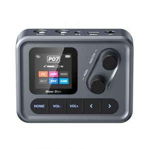 Multi Effet Guitare,Pedale Guitare Electrique 80 Pr&eacute;r&eacute;glages, Portable 6 Modules D'effets Mobiles, Enregistrement Audio USB OTG avec APP et BT, Rechargeable pour Guitare, Guitare &Eacute;lectrique, Basse (hongyitenghui-EU, neuf)