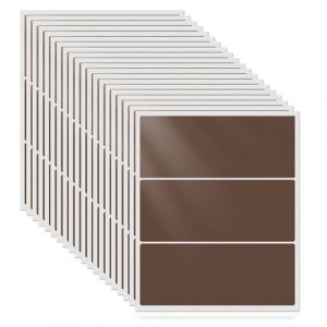 YIKIADA Lot de 60 &eacute;tiquettes rectangulaires marron - 102 x 51 mm - Autocollantes - Grands entrep&ocirc;ts - Imperm&eacute;ables - Pour confiture, &eacute;tiquetage d'adresse (YIJIADA, neuf)
