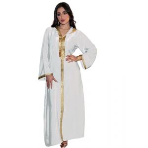 Djellaba Femme qualité Premium - Caftan 1 pièce - Sublime djellaba Portable comme Une Abaya Femme - XXL (10RG, neuf)