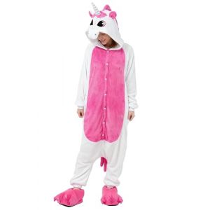 Ovender Kigurumi Adulte Costume Animaux Halloween Carnaval ou Spectacle de No&euml;l Party Show Pyjamas Cosplay Combinaison Unisexe Winter Zoo Deguisements Femmes et Hommes (L/XL, Licorne 1) (Ovender, neuf)