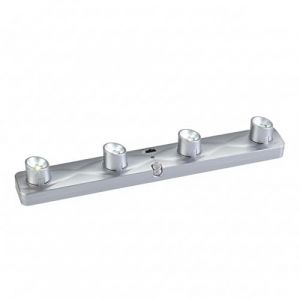 EUROtops Barre lumineuse 4 spots LED rotatifs - Sans fil &agrave; piles avec d&eacute;tecteur de mouvement (EUROtops, neuf)