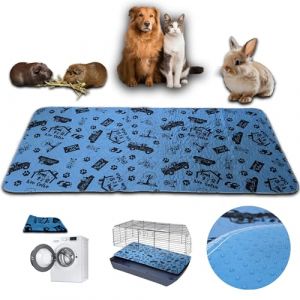 NEO SOLVO Tapis 60cm x 120cm - Absorbant Imperméable Anti Dérapant - pour Chien, Lapin, Cochon d'Inde, Chat - sous la Gamelle - Apprentissage de la Propreté - Devant la Litière - Fond de Cage (Neo Solvo, neuf)