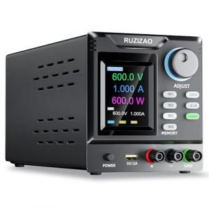 RUZIZAO Alimentation de Laboratoire 0-600V 0-1A Haute Tension Alimentation Laboratoire Programmable avec 4 M&eacute;moires/OUTPUT/Encodeur/Verrouillage Alimentation Stabilis&eacute;e avec &Eacute;cran LCD Couleur/Logiciel (kuaiqu Official EU, neuf)
