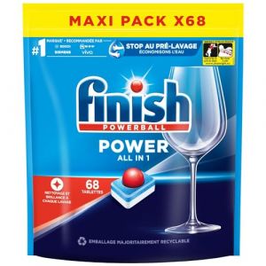 Finish Pastilles Lave-Vaisselle Powerball All in One Max - 68 Tablettes Lave-Vaisselle (LeBigBazar, neuf)