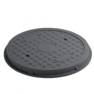 HJLKDYM Couvercle De Regard Rond avec Cadre, Couvercle Sup&eacute;rieur Solide Encastr&eacute; en Fibre De Verre, Couvercle De Fosse Septique pour All&eacute;e, B&eacute;ton, Cour(30x3cm) (Little Coow's Hceir, neuf)