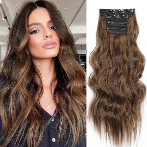 YDDM Extension Cheveux Naturel Clip Invisible Extension a Clip Cheveux Naturel Bouclé Extensions de Cheveux Extension Rajout Cheveux Clip Naturel Clip (YDDM Hair, neuf)