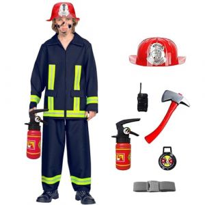 Deguisement Enfant Garcon, Deguisement Costume De Pompier Enfant 4 5 Ans, Policier avec Pcs Gar&ccedil;on, Fille, Tenue Deguisements Jeu R&ocirc;le Carnaval Cosplay L'&eacute;ducation Aux Exercices D'incendie (ChaoWenMao, neuf)