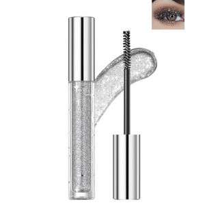 Mascara à paillettes, imperméable à l'eau, longue durée de vie, mascara diamant blanc coloré, résistant aux bavures, anti-écaillement, maquillage pour femmes stage, mariage, Noël-01# (Lestpola Ltd, neuf)