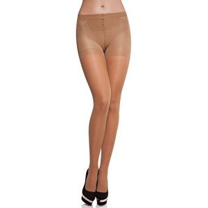 Merry Style Collant Sous-v&ecirc;tement Minceur Gainant Push Up Femme MS 128 40 DEN (Beige, L) (Hisert, neuf)
