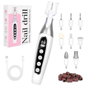 SternSinn Ponceuse pour Ongles Professionnelle, 8 en 1 Lime a Ongle Electrique Sans Fil Lime à Ongle avec LCD écran Numérique, Dix vitesses & Lumière LED, Electrique Rechargeable Kit Manucure Pedicure (URAGANKULTD, neuf)