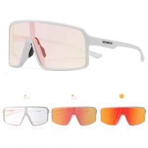 Lunette de Cyclisme Photochromique Homme Lunette V&eacute;lo Route TR90 Cadre Lunette VTT Femme Transparente Lunette Cycliste Protection UV400 pour le cyclisme, la course &agrave; pied et les sports de plein air (RTUOHUIN Direct, neuf)