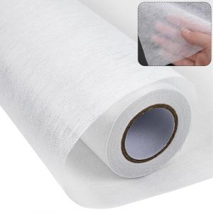 KOVSGQ Entoilage Thermocollant Couture Tissu Thermocollant ThermocollanteTissus Fer &agrave; Repasser 30 cm x 30 yards Tissus non Tiss&eacute;s Blanc 35g/m&sup2; pour Plis de Repassage Couture v&ecirc;tements Renforc&eacute;s (Travenix-US, neuf)