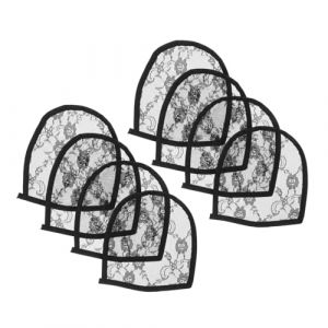 Générique Ensemble De 8 Pièces accessoires de étagère bonnet Filet de fermeture de Accessoires pour filet de dentelle de fixateur de queue de cheval Black (kiLIHK, neuf)