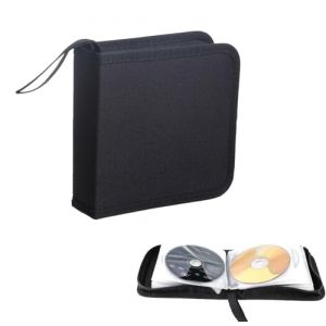 ACTIUSIS Sac de Rangement pour disques CD DVD pour 40 disques, Sac de Rangement pour CD pour Voiture et Maison (Noir) (nanchangmujiakejiyouxiangongsi, neuf)