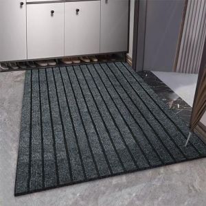 Swsen Paillasson Exterieur Entr&eacute;e | Tapis d'entr&eacute;e Int&eacute;rieur Antid&eacute;rapant et Durable | Absorbe l'eau et Ramasse la Salet&eacute; | Tapis de Porte Lavable Machine(Gris fonc&eacute;, 90x200cm) (Swsen, neuf)