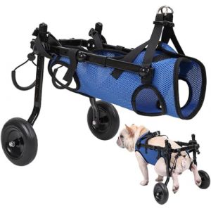 Fauteuil roulant réglable pour chien Membre postérieur Patte postérieure Handicapé Chat Chien Aide à la mobilité Chariot Jambes Réhabilitation Outils de marche légers pour animaux,XS (shunjiafa, neuf)