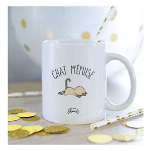 Mug CHAT M'EPUISE (leroidutshirt, neuf)