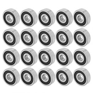 Roulement a Billes, 20pcs 625 RS 16x5x5mm Scellés en caoutchouc de roulement, Roulement à billes à gorge profonde, Roulements à billes blindés, Pour skateboard, patins à roulette et planches longue (Tyenaza, neuf)