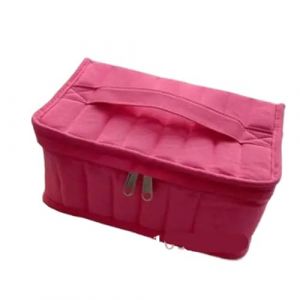 Rangement Onglerie,Rangement Vernis A Ongle Sac de rangement for huiles essentielles, conteneur, organisateur, portable ongles, outil, sac salon, boîte essentielle, voyage, vernis, huile(Pink) (Wenxidejia, neuf)