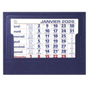 EXACOMPTA - 1 Calendrier Mensuel Chevalet de Bureau - Janvier 2026 &agrave; D&eacute;cembre 2026 - Format : 13,5 x 10,5 cm - 3 Coloris Al&eacute;atoires (Papeterie Libellus, neuf)