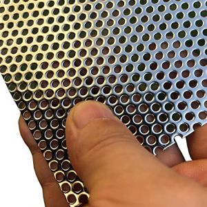 FengYoo Tôle perforée | Tôle perforée en acier inoxydable Trou de 3 mm, épaisseur 1.1 mm- 300 mm x 150 mm - Tôles perforées en métal | Grille inox | Grillage gouttiere (fengyaosiwang, neuf)