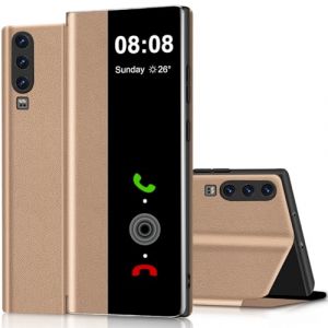 Coque pour Huawei P30 Clear View Cover Coque pour Huawei P30 Etui Cuir &agrave; Rabat Clapet Protection Case Flip Cover Folio Silicone Mince, Douce 360 Full Body Antichoc Housse (ZhuChuangYouSuJiaoZhiPinYouXianGongSi, neuf)