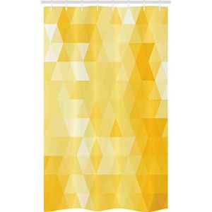 ABAKUHAUS Jaune Rideau de Douche Stalle, Triangle g&eacute;om&eacute;trique, Ensemble de Salle de Bain en Tissu en Crochets, 120 x 180 cm, Jaune (Abakuhaus, neuf)