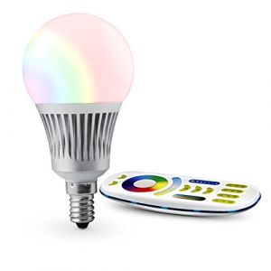 lighteu®, 1x 5W E14 Milight MiboxerWiFi E14 5W 2.4G RF avec télécommande RGBCCT Ampoule LED avec télécommande 4 zones (LIGHTEU GMBH, neuf)