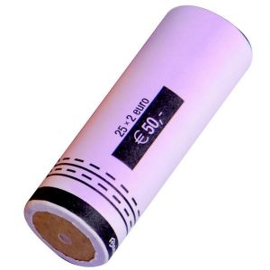 RESKAL Tube à monnaie pour pièce Euro, papier, 25 x 2 EUR (Stock Bureau Maison Bien-être, neuf)