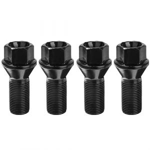 Ecrou Antivol,Goujon de Roue,Boulon de Roue 4pcs M14X1.25 Écrou de Boulon à la Liaison en Acier Noir Utilisation adaptée pour BMW x3 x5 E70 E71 F20 F25 36136781151 Pièces d'accessoires (Junxiangmaoyishanghang, neuf)