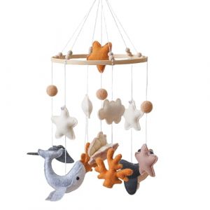 Baby Mobile - Créatures De Mer Baby Bed Wind Caril, Dessin Animé Toys Suspendus | Décoration Animale Marine Douce Pour Bercette Crèche Nurey Garçons Filles Chambre Lit Cloche Enfant Apaisant Le Sommei (tiardeaz, neuf)