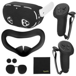 YipuVR Kit de Protection en Silicone pour Meta Quest 3S - Accessoires VR avec Coque et Housse pour Console et Poignée (YipuVR, neuf)
