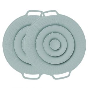 Couvercle anti-débordement en silicone, Couvercle en silicone anti-déversement pour trop-plein - Haute température - Anti-ébullition - Pour poêles, casseroles, cuisine bouillante (Vert) (MIZUN-EU, neuf)