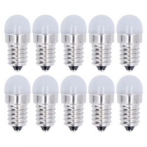 10pcs E14 Ampoules Économie D'énergie Petites Ampoules Ampoules LED Lumière Blanche Chaude LED Petites Ampoules pour Plafonnier Applique 500lm 1.5W 24V (Chasoe, neuf)