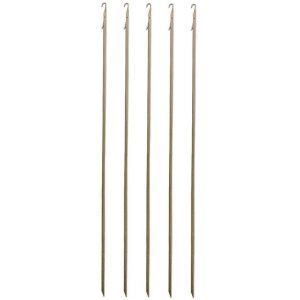blntackle76 Lot de 5 aiguilles &agrave; app&acirc;t avec &oelig;illet articul&eacute;, &oelig;illet pliable, 12,5 cm + autocollant Petri Heil! (STMK-Trade, neuf)