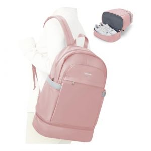 suradar Sac à Dos Sport avec Compartiment Chaussures et Sac Etanche Sacs a Dos de Sport Gym Sac à Dos de Voyage Pliable pour Femmes Rose (YQSD, neuf)