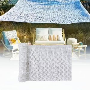 Filet de Camouflage renforcé Blanc 2X4 - Tissu Oxford 210D - Filet d'ombrage Exterieur Filet de Camouflage Militaire léger et Durable Filet de Protection Solaire pour abri de Jardin Chasse tir (YZJL, neuf)