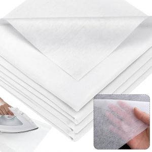 KOVSGQ Entoilage Thermocollant Couture Tissu Thermocollant ThermocollanteTissus Fer à Repasser 500 x 100 cm Tissus non Tissés Blanc 25g/m² pour Plis de Repassage Couture vêtements Renforcés (Travenix-US, neuf)
