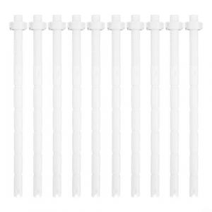 Lot de 10 tiges de bouton poussoir de chasse d'eau de toilettes, tiges &agrave; double bouton poussoir pour r&eacute;paration de r&eacute;servoir d'eau de salle de bain (xiaoehong, neuf)