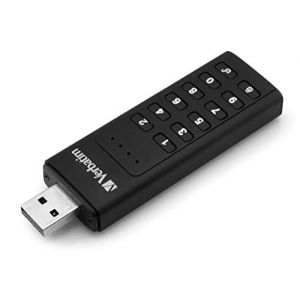 VERBATIM Cl&eacute; USB s&eacute;curis&eacute;e par clavier I USB-3.2 Gen 1 I 32 Go I avec protection par code d'acc&egrave;s et cryptage I incl. c&acirc;ble d'extension USB-A I USB-3 pour ordinateur portable & co I noir (TopRobot, neuf)