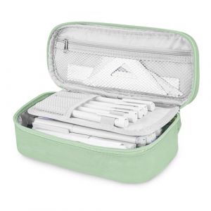 WONSAR Trousse Scolaire, Trousse 4 Compartiments Grande Capacit&eacute;, Trousse &agrave; Crayons Portable avec Poign&eacute;e pour &Eacute;cole et Bureau, pour &eacute;tudiants Filles Gar&ccedil;ons Adolescent (WONSAR OFFICAL, neuf)